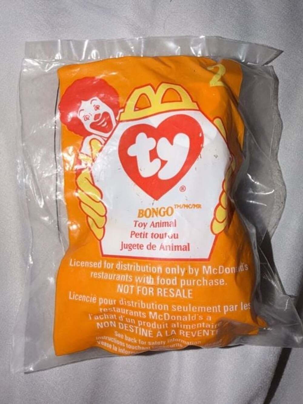 1998 McDonald's Happy Meal Toy TY Teenie Beanie Babies #2 Bongo